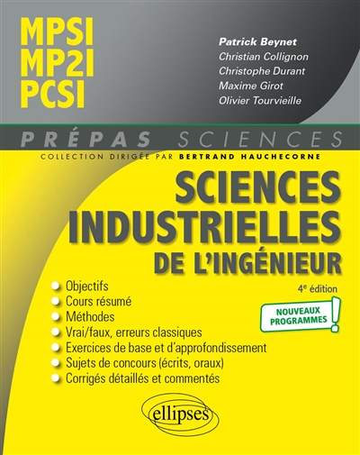 Sciences industrielles de l'ingénieur MPSI, MP2I, PCSI : nouveaux programmes