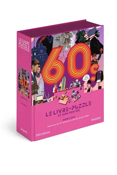 Livre-puzzle Années 60's : Le cadeau idéal pour tous les nostalgiques des années 60 !
