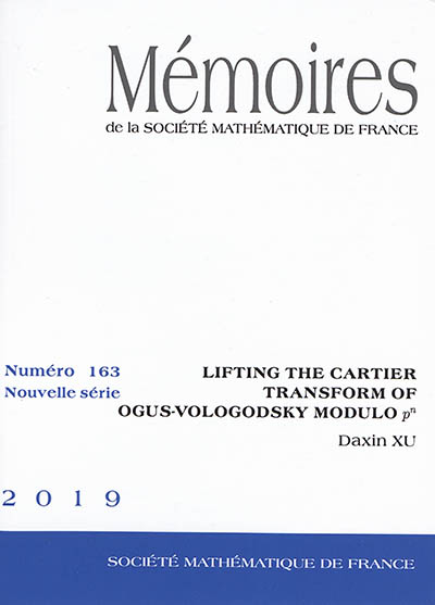 Mémoires de la Société mathématique de France, n° 163. Lifting the Cartier transform of Ogus-Vologodsky modulo pn