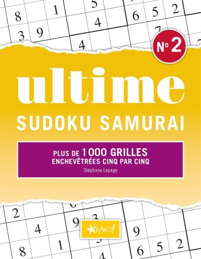 Ultime sudoku samurai : plus de 1 000 grilles enchevêtrées cinq par cinq. 2