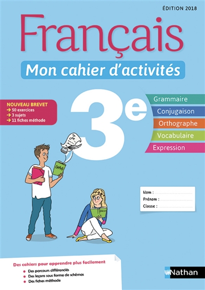Français 3e : mon cahier d'activités