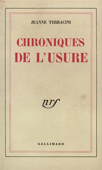 Chroniques de l'usure