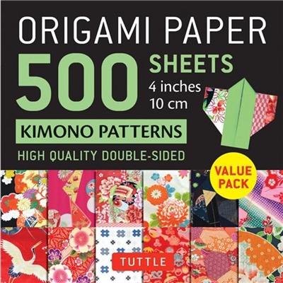 Origami Paper 500 sheets Kimono Patterns4" 10 cm