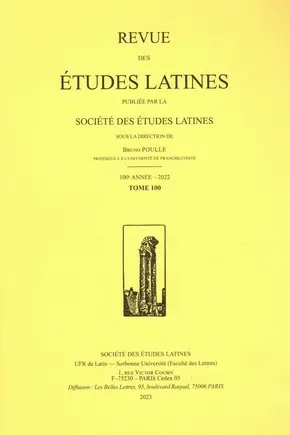 Revue des études latines, n° 100