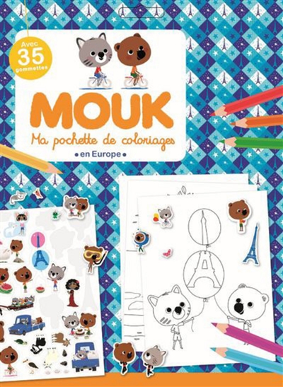 Mouk en Europe : ma pochette de coloriages