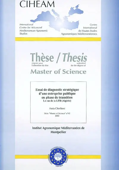 Essai de diagnostic stratégique d'une entreprise publique en phase de transition : le cas de la LFB (Algérie)