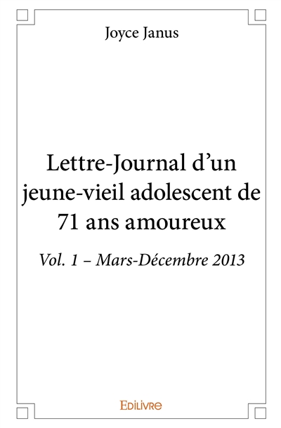 Lettre journal d'un jeune...