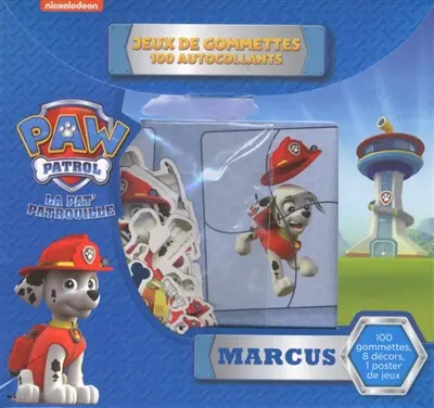 Paw patrol, la Pat' Patrouille : Marcus : jeux de gommettes, 100 autocollants