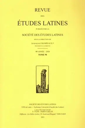 Revue des études latines, n° 98
