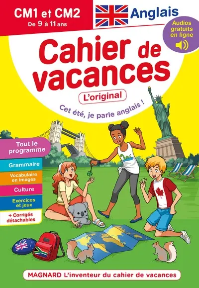 Cahier de vacances CM1 et CM2, de 9 à 11 ans : anglais