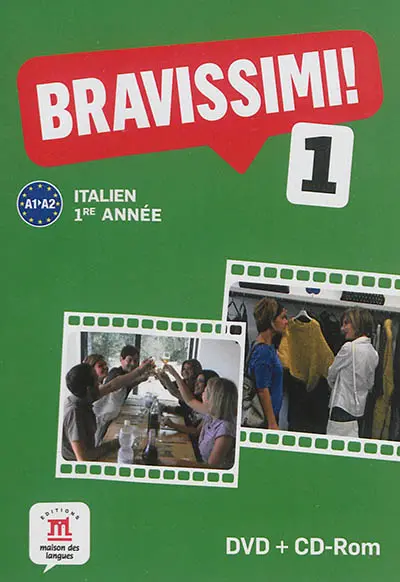 Bravissimi ! 1 : italien 1re année, A1-A2 : DVD + CD-Rom