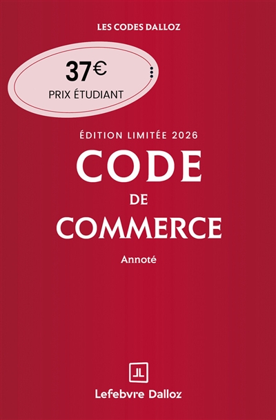 Code de commerce 2026, annoté