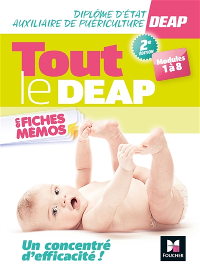 Tout le DEAP en fiches mémos : diplôme d'Etat auxiliaire de puériculture : modules 1 à 8