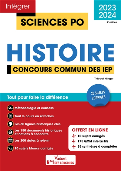 Histoire : concours commun des IEP, 2023-2024