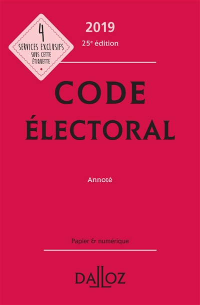 Code électoral 2019, annoté