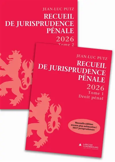 Recueil de jurisprudence pénale 2026