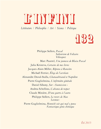 Infini (L'), n° 132