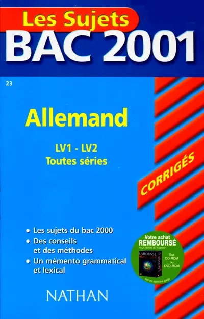 Allemand, LV1, LV2, toutes séries