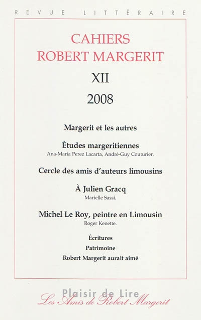 Cahiers Robert Margerit, n° 12