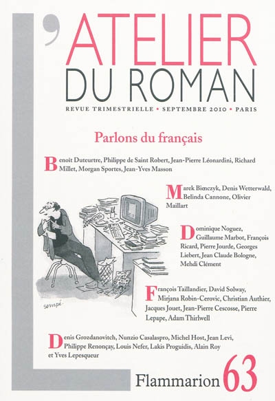Atelier du roman (L'), n° 63. Parlons du français