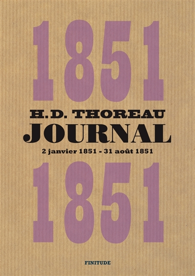 Journal. Vol. 5. 2 janvier 1851-31 août 1851