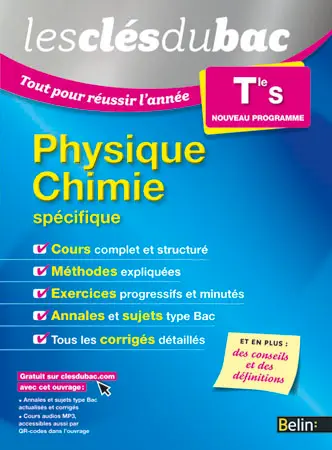 Physique chimie terminale S, spécifique : nouveau programme
