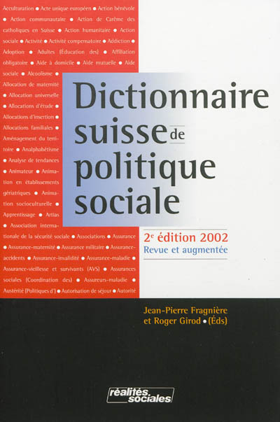 Dictionnaire suisse de politique sociale