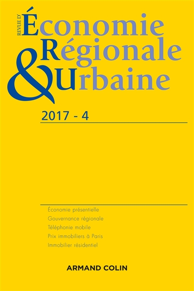 Revue d'économie régionale...