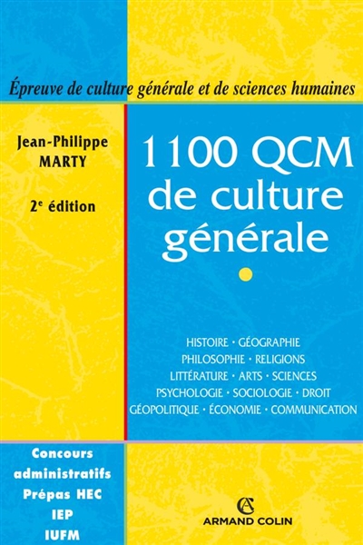 1.100 QCM de culture générale : catégories A et B