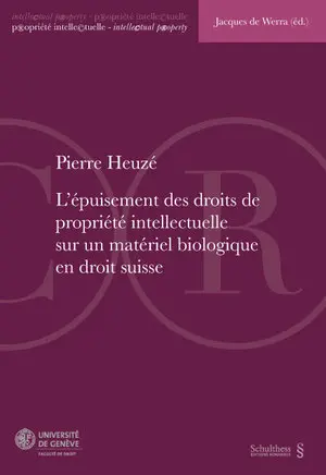 L'épuisement des droits de propriété intellectuelle sur un matériel biologique en droit suisse