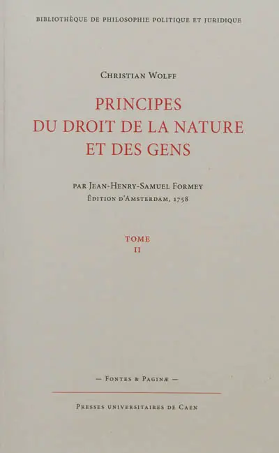 Principes du droit et de la nature et des gens. Vol. 2
