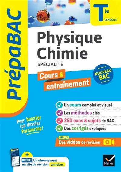 Physique chimie spécialité, terminale générale : nouveau bac
