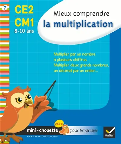Mieux comprendre la multiplication CE2-CM1, 8-10 ans : multiplier par un nombre à plusieurs chiffres, multiplier deux grands nombres, un décimal par un entier...