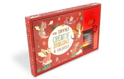 Mon coffret créatif dragons à colorier