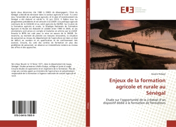 Enjeux de la formation agricole et rurale au Sénégal : Etude sur l'opportunité de la création d'un dispositif dédié à la formation de formateurs