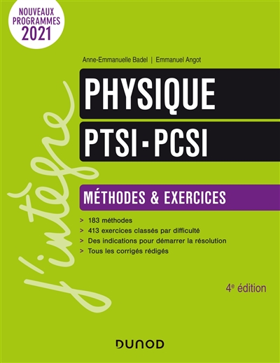 Physique PTSI, PCSI : méthodes & exercices : nouveaux programmes 2021