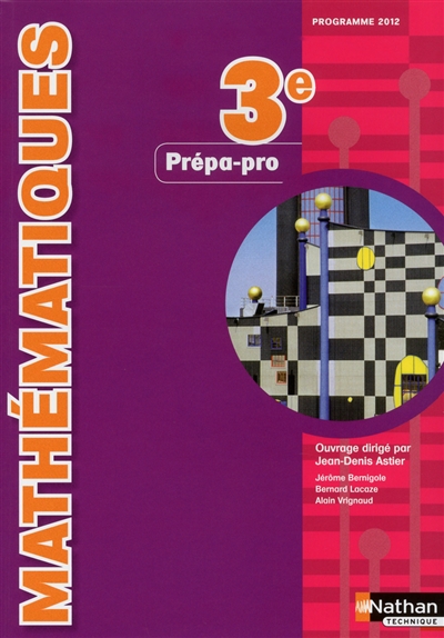 Mathématiques 3e prépa-pro : programme 2012
