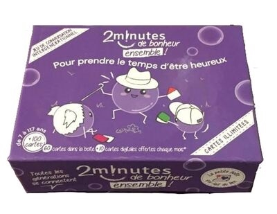 2 minutes de bonheur ensemble ! : pour prendre le temps d'être heureux : jeu de conversation intergénérationnel