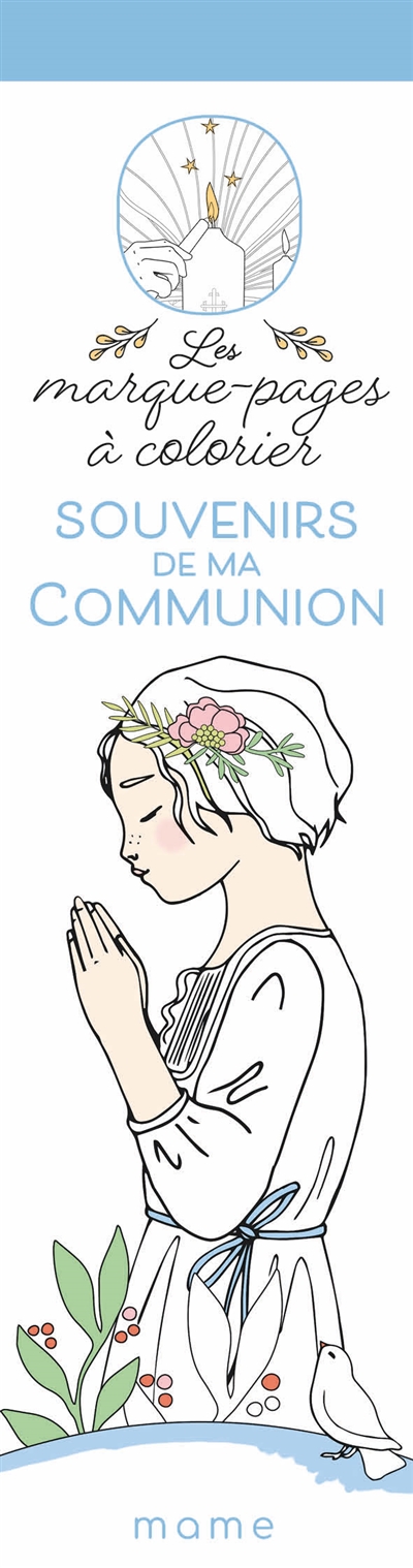 Souvenirs de ma communion : les marque-pages à colorier