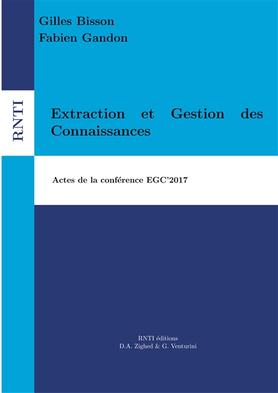 Extraction et Gestion des Connaissances : EGC'2017