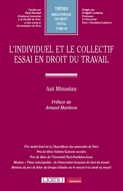 L'individuel et le collectif : essai en droit du travail