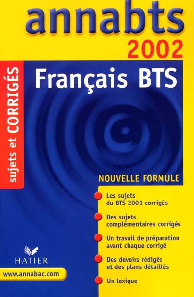 Français, BTS : annaBTS 2002