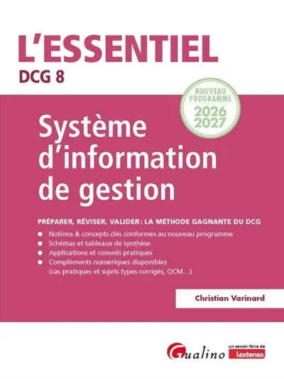 Système d'information de gestion, DCG 8 : nouveau programme 2026-2027