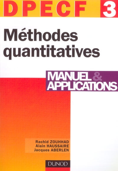 Méthodes quantitatives, DPECF 3 : manuel & applications