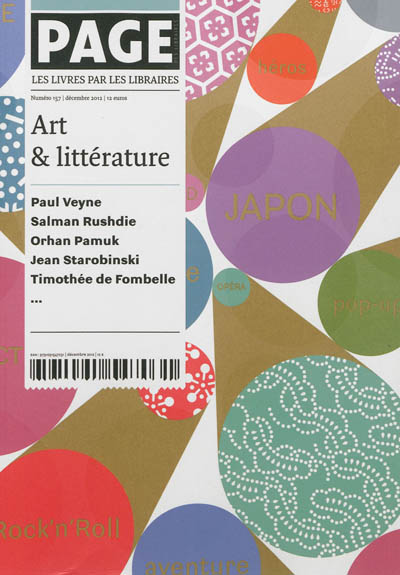 Page des libraires, n° 157. Art & littérature
