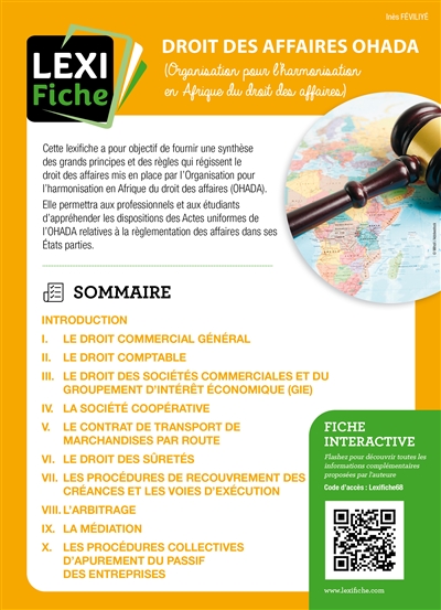 Droit des affaires OHADA, Organisation pour l'harmonisation en Afrique du droit des affaires