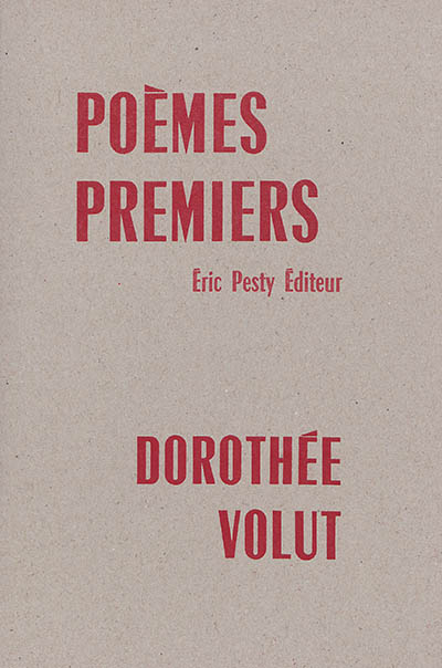 couverture du livre Poèmes premiers