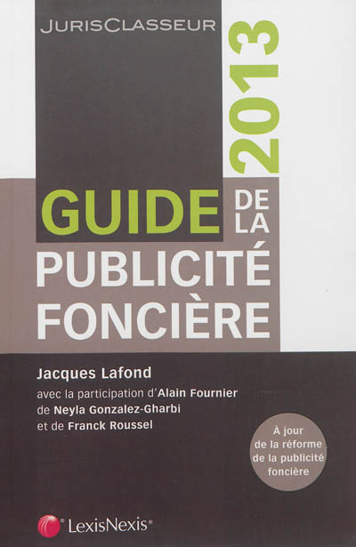 Guide de la publicité foncière 2013