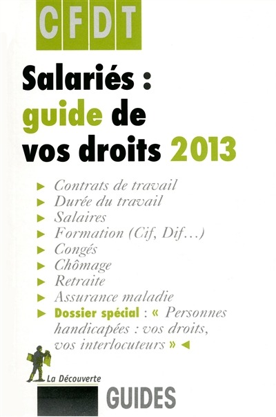 Salariés : guide de vos droits 2013