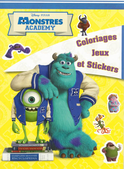 Monstres Academy : coloriages, jeux et stickers